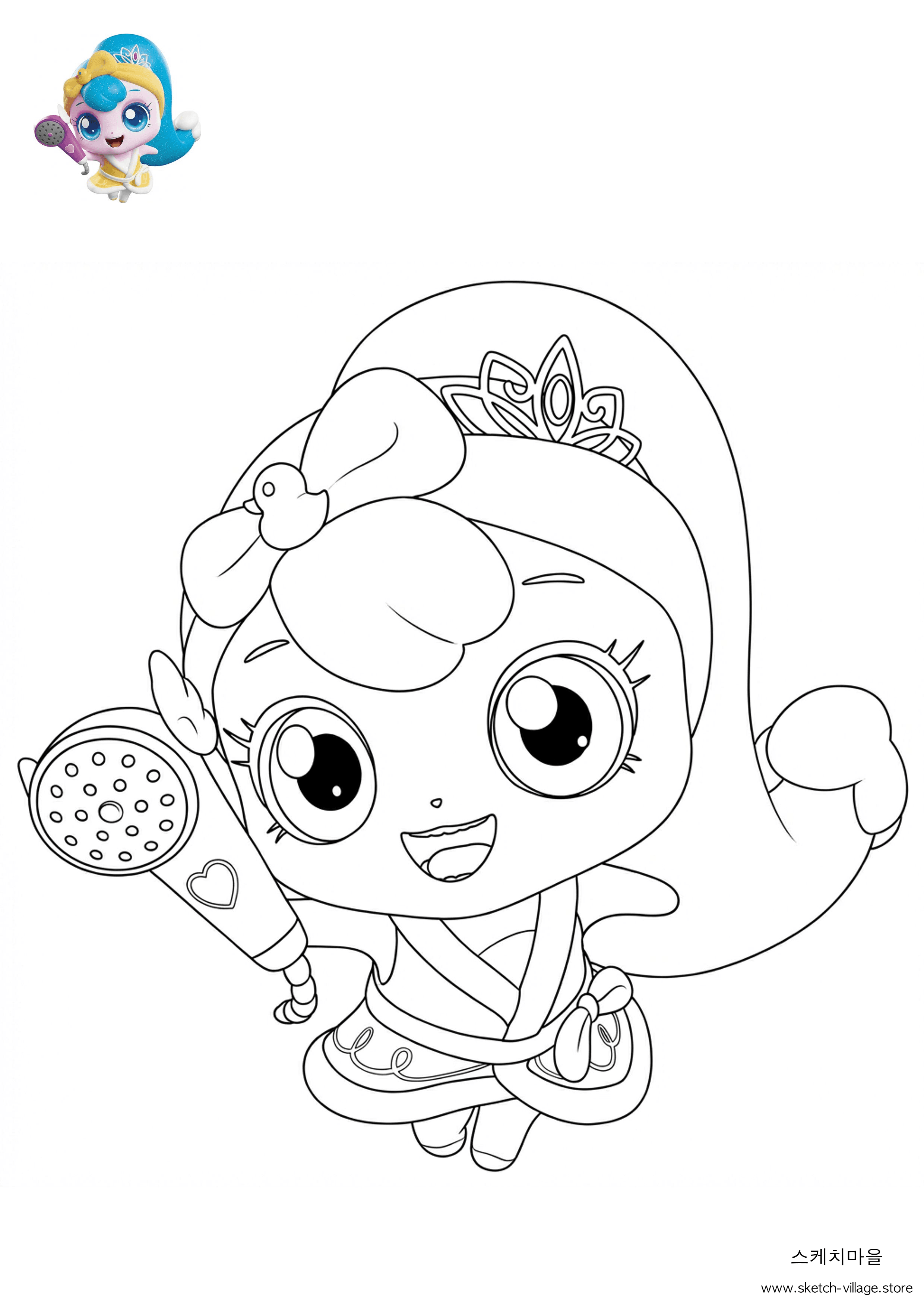 뽀득핑 색칠공부 도안 무료 다운로드